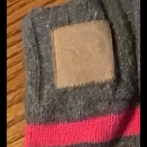 VS PINK MUKLUKS 2010 COLLECTION SZ LG GREY PINK LOGO KNEE HIGH - Picture 10 of 14